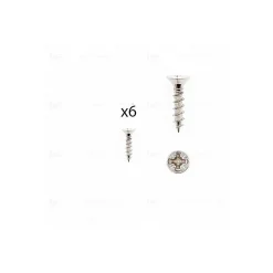 Hardwarexchange Vis D'Assemblage De Meuble-1 kit composés de 6 vis 4X18 mm galvanisé Nickel millésimé, Lot de 6