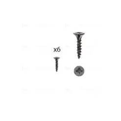 Hardwarexchange 1 kit composés de 6 vis 4X18mm galvanisé Fer noir vintage Lot de 25