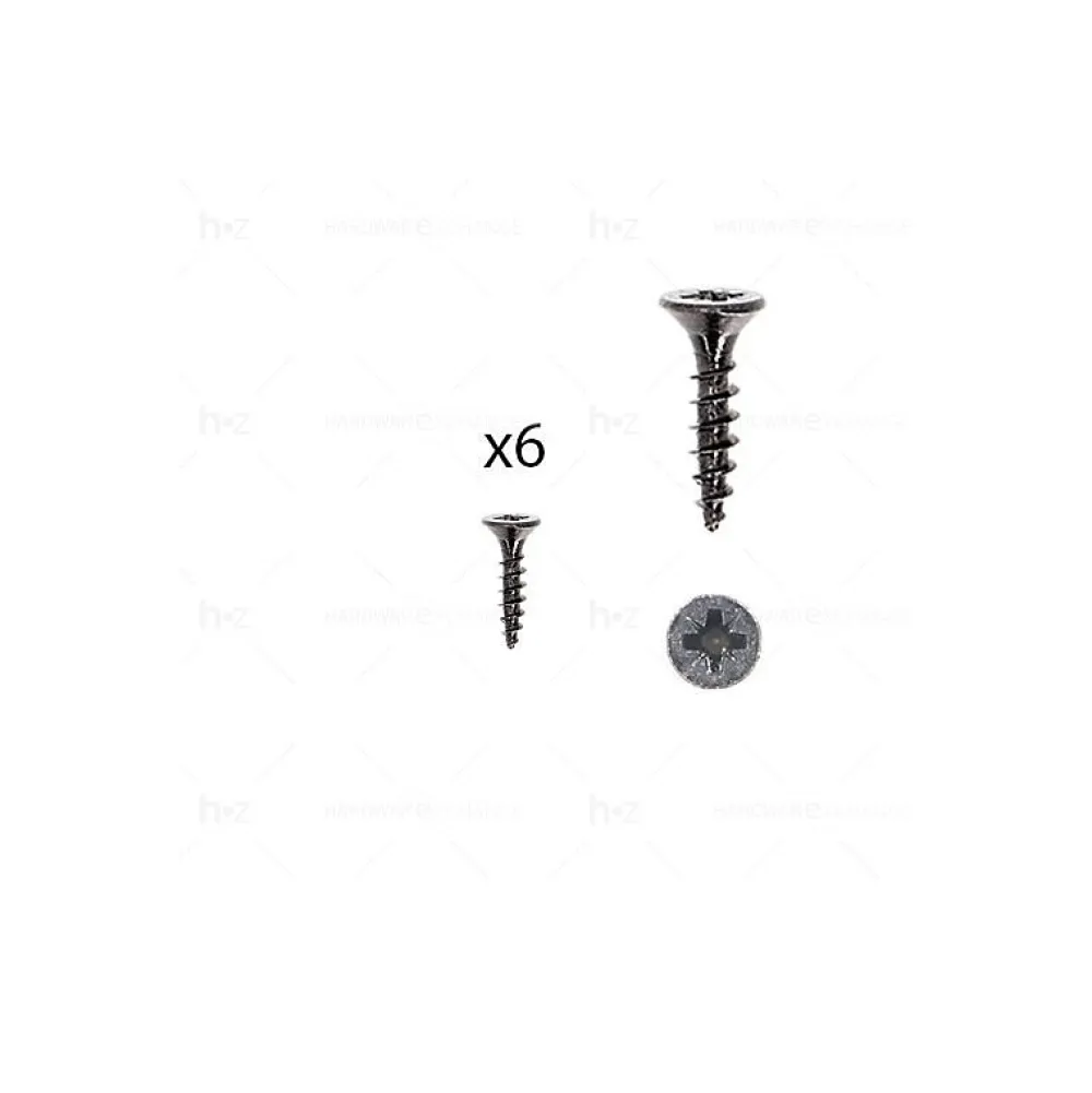 Hardwarexchange 1 kit composés de 6 vis 4X18mm galvanisé Fer noir vintage Lot de 25