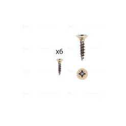 Hardwarexchange 1 kit composés de 6 vis 4X18 mm galvanisé Florence antique, Lot de 6