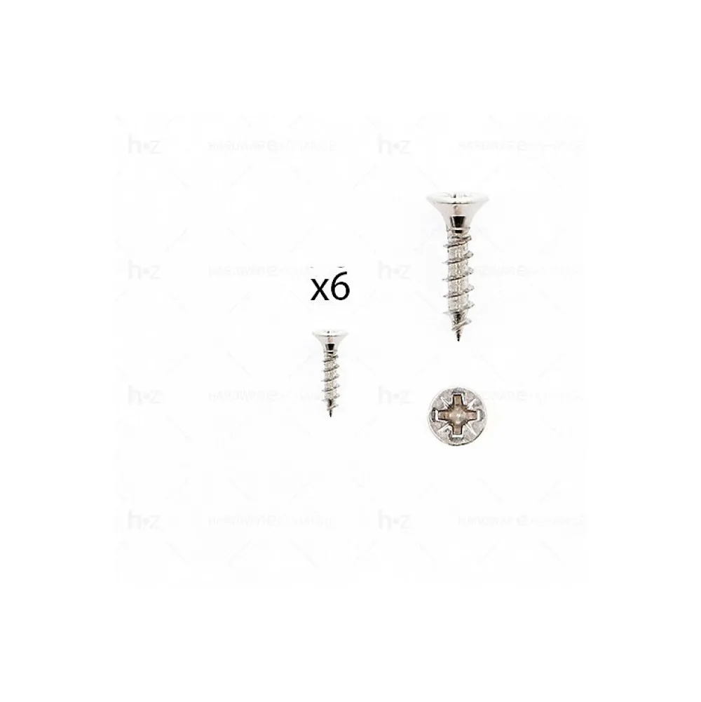 Hardwarexchange Vis D'Assemblage De Meuble-1 kit composés de 6 vis 4X18 mm galvanisé Nickel millésimé