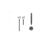 Hardwarexchange 1 kit composés de 2 vis 4x25 mm + 2 vis 4x50 mm Fer noir vintage