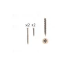 Hardwarexchange Vis D'Assemblage De Meuble-1 kit composés de 2 vis 4x25 mm + 2 vis 4x50 mm Florence antique, Lot de 6