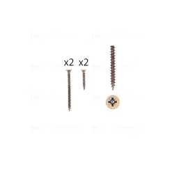 Hardwarexchange Vis D'Assemblage De Meuble-1 kit composés de 2 vis 4x25 mm + 2 vis 4x50 mm Florence antique Lot de 25