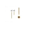 Hardwarexchange Vis D'Assemblage De Meuble-1 kit composés de 2 vis 4x25 mm + 2 vis 4x50 mm Patine royale en or ivoire