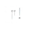 Hardwarexchange Vis D'Assemblage De Meuble-1 kit composés de 2 vis 4x25 mm + 2 vis 4x50 mm Vieil argent brillant