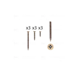 Hardwarexchange Vis D'Assemblage De Meuble-1 kit composés de 3 vis 35x16 + 3 vis 4x25 + 3 vis 4x50 Florence antique Lot de 25