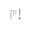 Hardwarexchange 1 kit composés de 3 vis 35x16  + 3 vis 4x25  + 3 vis 4x50 Florence antique, Lot de 6