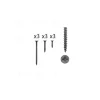 Hardwarexchange 1 kit composés de 3 vis 35x16  + 3 vis 4x25  + 3 vis 4x50  Fer noir vintage Lot de 25