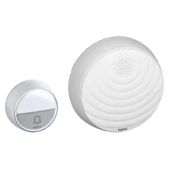 Legrand Sonnette Et Carillon-Kit Confort carillon et sonnette sans fil avec 15 mélodies alimentation par piles - blanc