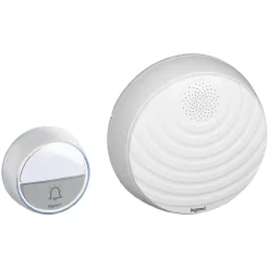 Legrand Sonnette Et Carillon-Kit Confort carillon et sonnette sans fil avec 15 mélodies alimentation par piles - blanc