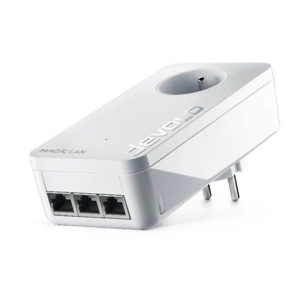 Kit de 1 adaptateurs CPL 2400 Mbits, Magic 2 LAN triple, avec 3 ports Ethernet