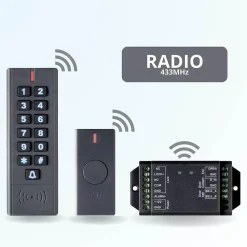 BT SECURITY Kit de contrôle d'accès autonome code et badge, sans fil s7 - utilisation extérieure ip65