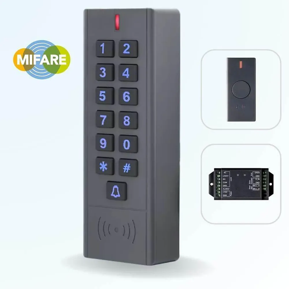 BT SECURITY Kit de contrôle d'accès autonome code et badge, sans fil s7 - utilisation extérieure ip65