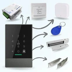 LOCKY Serrure Connectée-Kit de contrôle d'accès connecté - code et badge - 7 basic