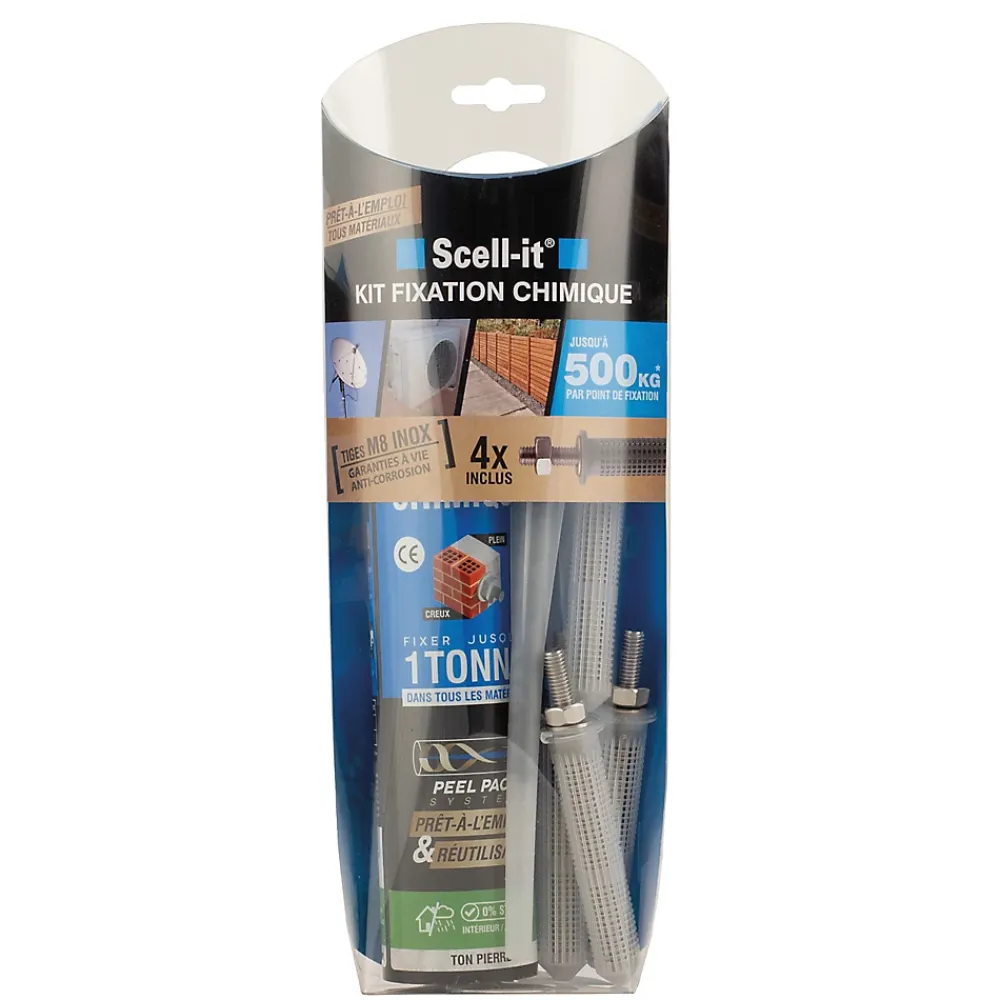 Scell-It Kit de fixation chimique inox M8