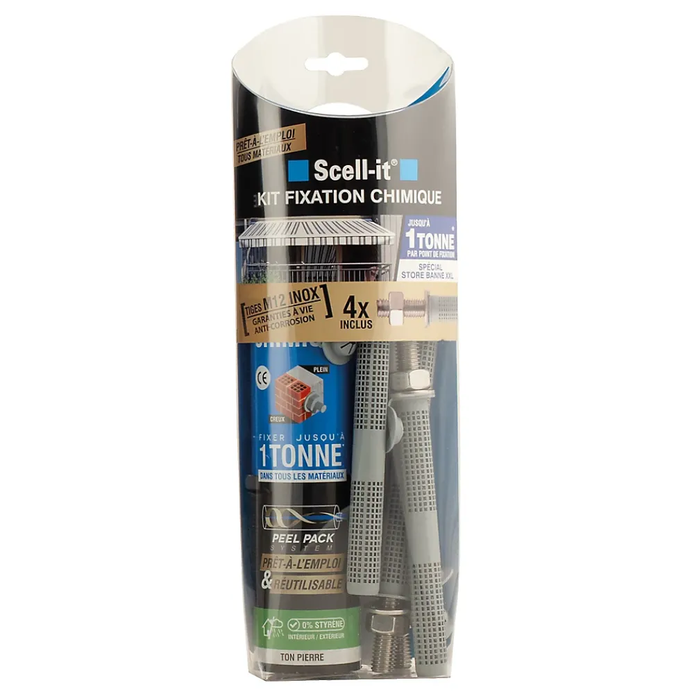 Scell-It Kit de fixation chimique inox M12