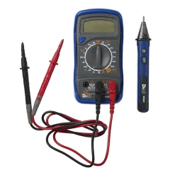 Diall Multimètre-Kit de testeur électrique multimètre + testeur de tension