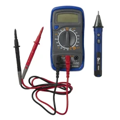 Diall Multimètre-Kit de testeur électrique multimètre + testeur de tension