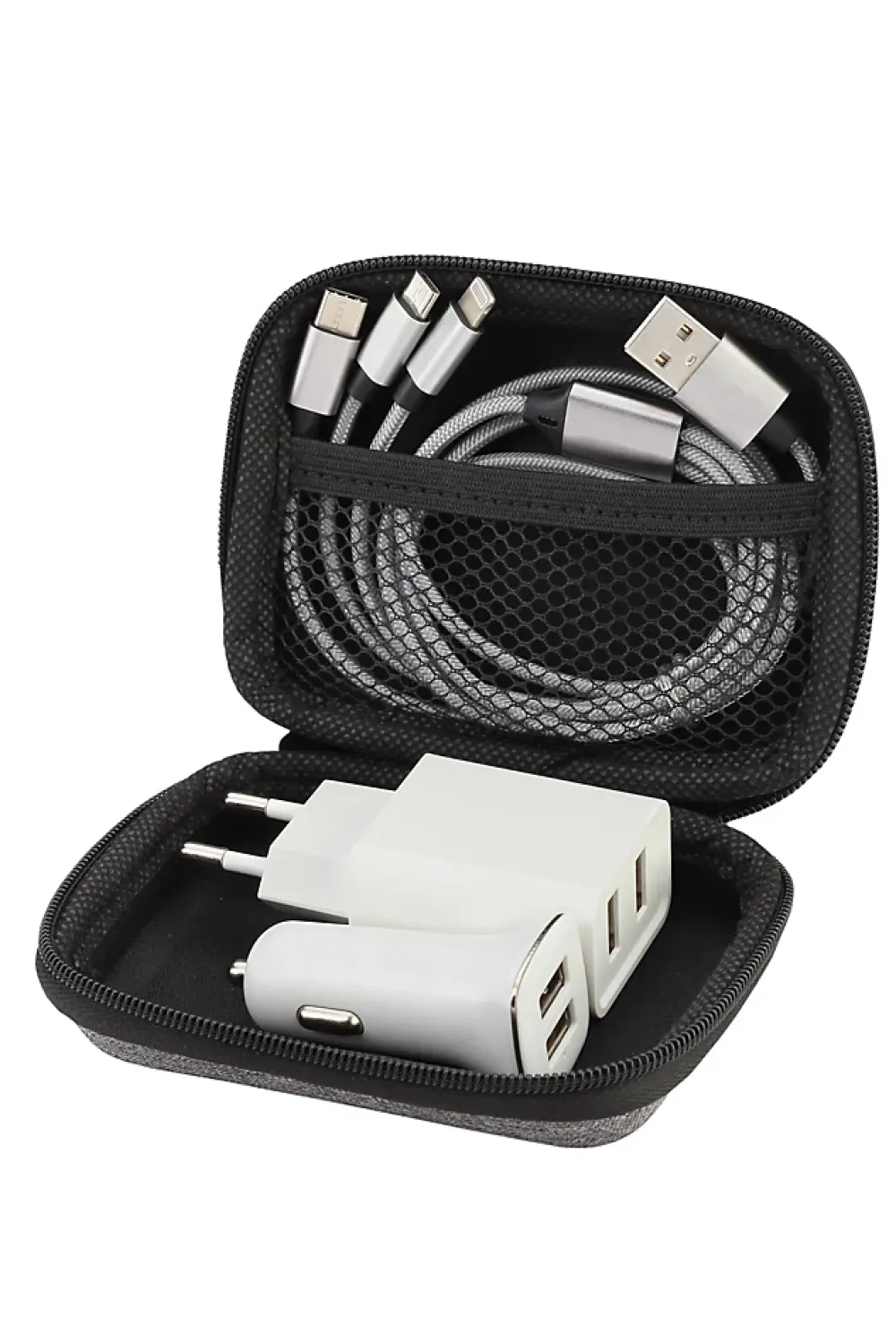 GAO Transformateur, Convertisseur Et Chargeur Usb-Kit de voyage avec câble de charge 3 en 1, double chargeur, double chargeur de voiture