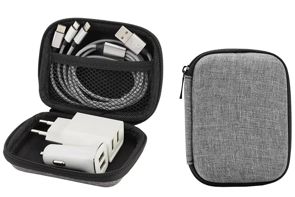 GAO Transformateur, Convertisseur Et Chargeur Usb-Kit de voyage avec câble de charge 3 en 1, double chargeur, double chargeur de voiture