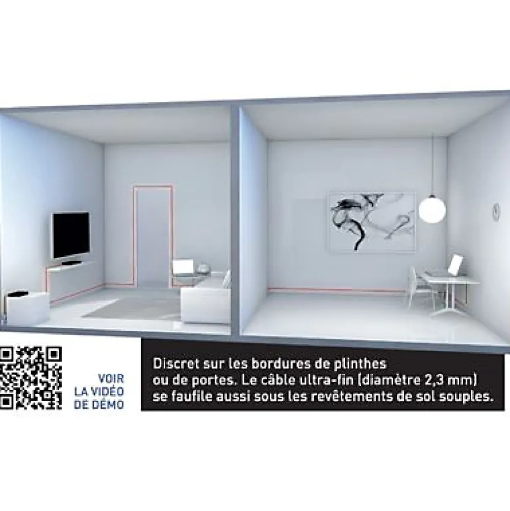 Erard Câble Et Connectique Réseau-Kit déport éthernet PVC L. 20 m