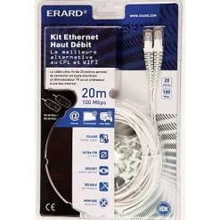 Erard Câble Et Connectique Réseau-Kit déport éthernet PVC L. 20 m