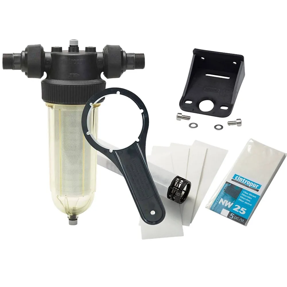 Toodo Filtration Évier-Kit Filtre à Tamis Cintropur Nw25 1" + équerre Murale + 5 Tamis Filtrants 25microns