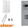 Golmar Kit interphone avec 3 combinés Collectif