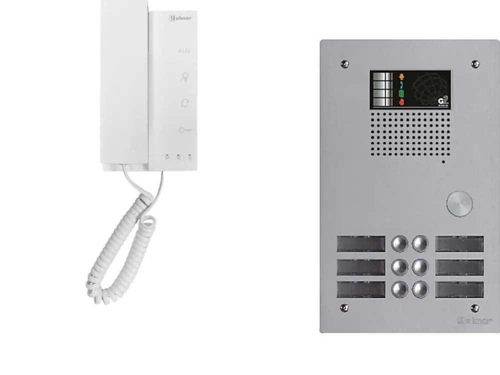 Golmar Kit interphone avec 6 combinés Collectif