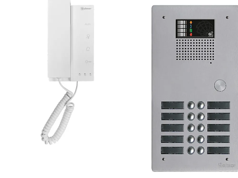Golmar Kit interphone avec 9 combinés Collectif