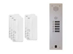 Urmet Kit interphone 1 rangée avec 5 combinés Collectif