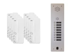 Urmet Kit interphone 1 rangée avec 8 combinés Collectif