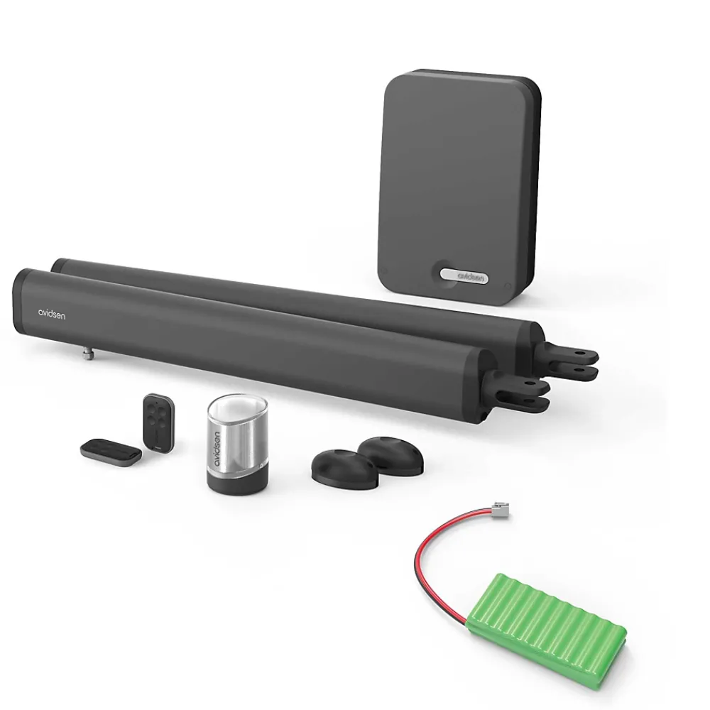 Avidsen Kit Motorisation à vérins pour portail à battants - Teha 410 et sa batterie de secours