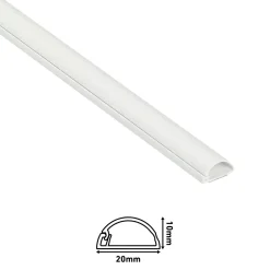 D-Line Kit moulure semi-circulaire 20 x 10 mm blanc avec accessoires, lot de 4