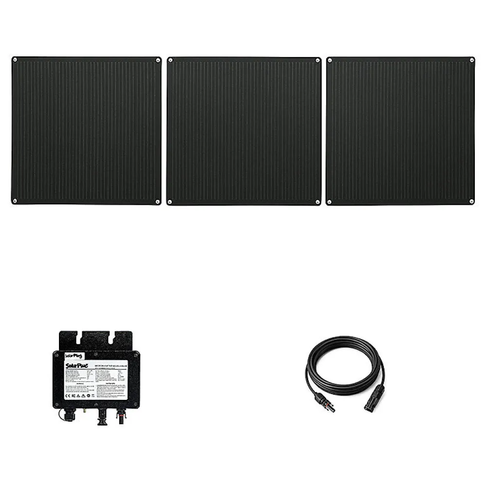 McCover Kit Panneau Solaire-Kit panneau solaire souple, 405W SOLARPLUG