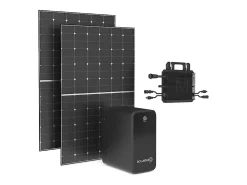 Vente-unique Panneau Solaire Portable-Kit 2 panneaux solaires Plug and Play + batterie de stockage - 850 W - LUMINOSER