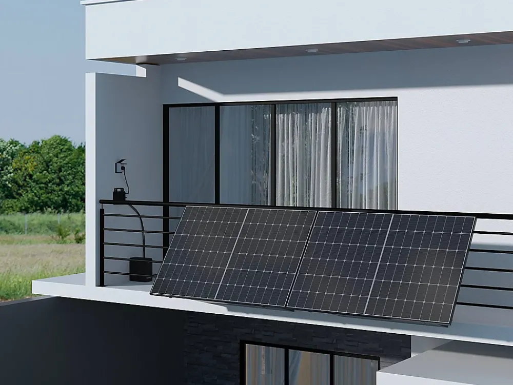 Vente-unique Panneau Solaire Portable-Kit 2 panneaux solaires Plug and Play + batterie de stockage - 850 W - LUMINOSER