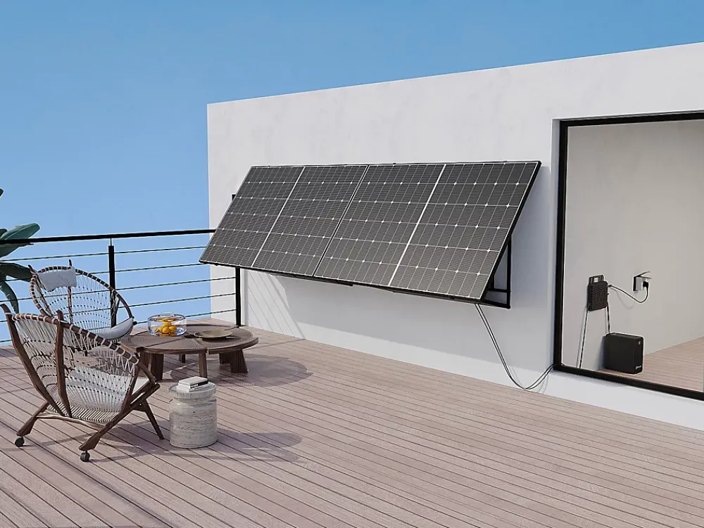 Vente-unique Panneau Solaire Portable-Kit 2 panneaux solaires Plug and Play + batterie de stockage - 850 W - LUMINOSER