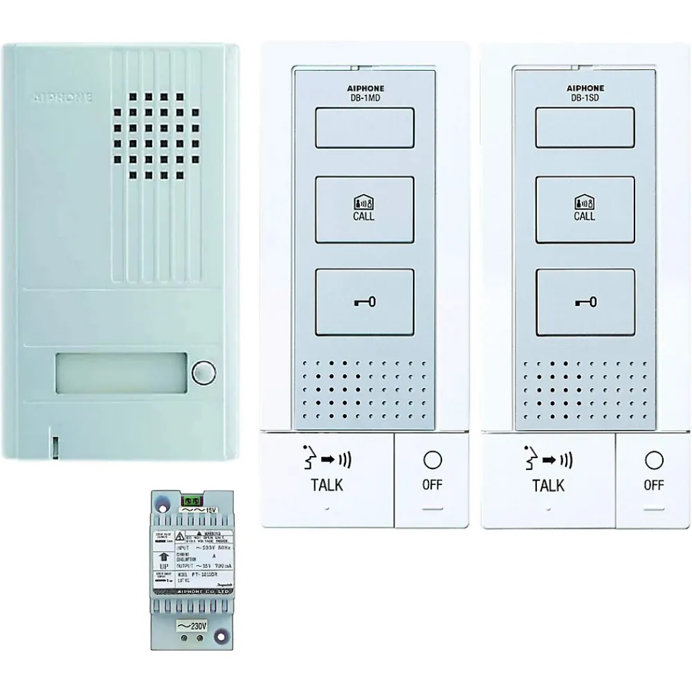 Aiphone Interphone-Kit Portier Audio Mains Libres 2 Fils Intégral