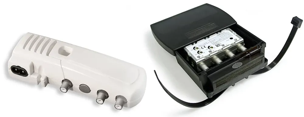Iotronic Kit préamplificateur de tête de mât TV 2 sorties réglables UHF/VHF - Fiche F