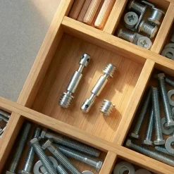 Diall Vis D'Assemblage De Meuble-2 kits de vis de rappel Acier zingué ø8 mm x L.60 mm