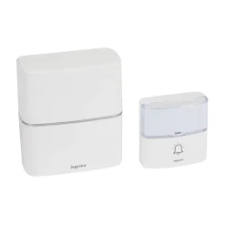 Legrand Kit Serénité carillon et sonnette sans fil 30 mélodies + MP3 alimentation par piles - blanc