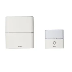 Legrand Kit Serénité carillon et sonnette sans fil 30 mélodies + MP3 alimentation par piles - blanc