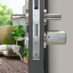 Extel Kit Serrure Connectée Lock + cylindre 35/35 mm + clavier sans fil + 2 badges supplémentaires
