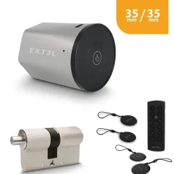 Extel Kit Serrure Connectée Lock + cylindre 35/35 mm + clavier sans fil + 2 badges supplémentaires