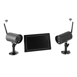 Chacon Kit vidéosurveillance intérieur et extérieur - 2 caméras 1080P - 4 canaux - 2 To