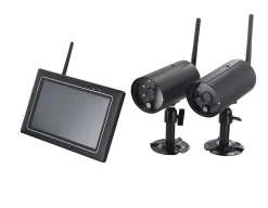 Chacon Kit vidéosurveillance intérieur et extérieur - 2 caméras 1080P - 4 canaux - 2 To