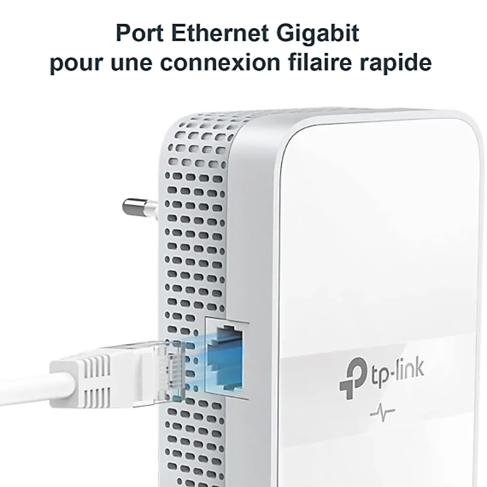 TP-Link Kit 2x CPL AV1000 Gigabit WiFi AC1200 avec prise gigogne