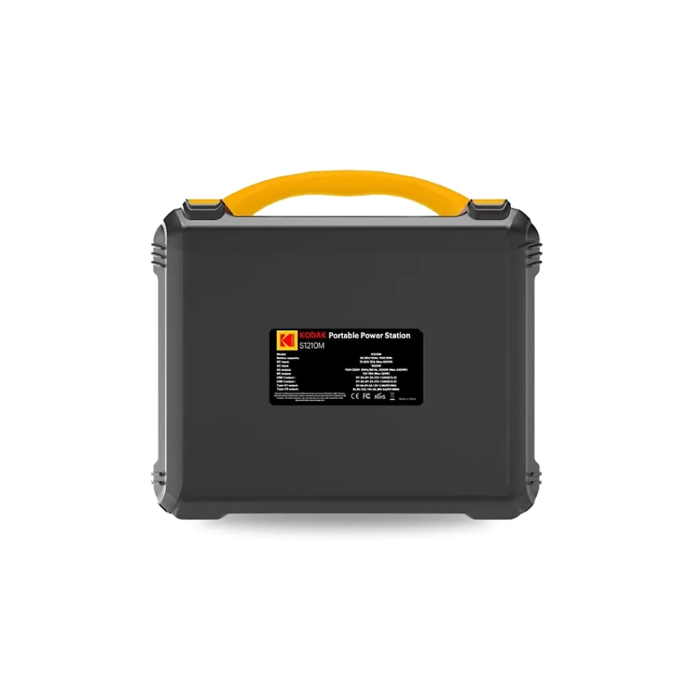 Kodak Kit Station d'Énergie Portable S1210 + Panneau Solaire 200W - Batterie 1102Wh - Multiport&Prises - Pour Camping Urgence